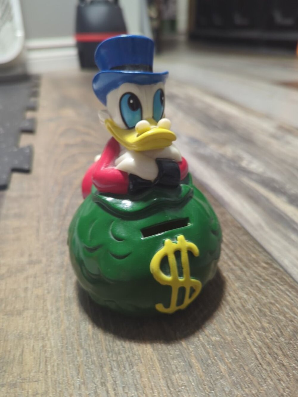 Vintage Disney Scrooge McDuck Rubber Coin Bank Piggy Bank